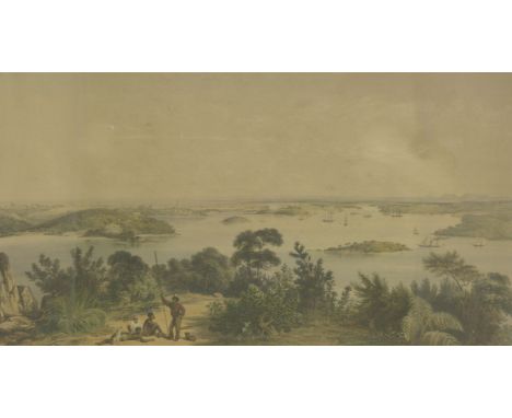 Thomas Shotter Boys, after George French Angas (1822-1886)'THE CITY AND HARBOUR OF SYDNEY FROM NEAR VAUCLUSE'Coloured lithogr