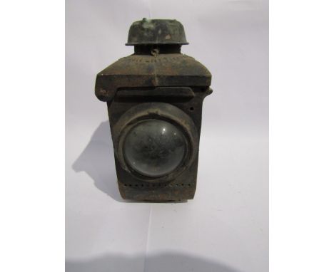 A black painted signal lamp case