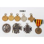 Konv. überwiegend Orden und Abzeichen, u.a. Preußen Düppeler Sturmkreuz 1864, ...