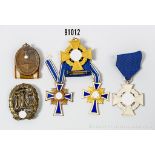 Konv. Schutzwall-Ehrenzeichen, Sportabzeichen in Bronze, Treuedienst-Ehrenzeichen für ...