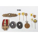 Konv. Nahkampfspange in Bronze, Ausführung A. G. M. u. K. Gablonz, korrodiertes ...