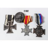Konv. EK 2 1914, Baden Kriegsverdienstkreuz, Oldenburg Friedrich August Kreuz 2. Klasse ...