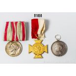 Konv. Hessen-Darmstadt, Tapferkeitsmedaille an der Einzelspange, Medaille für ...