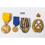 Konv. Kaiserschießpreis der Infanterie 1909 (ohne Tuchunterlage und Rückenplatte, Krone ...
