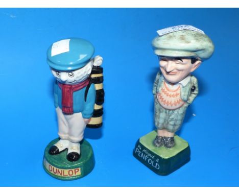 Two Royal Doulton limited edition figures:  Golfer & Caddy, MCL 1 & 2, with certificates, in boxes