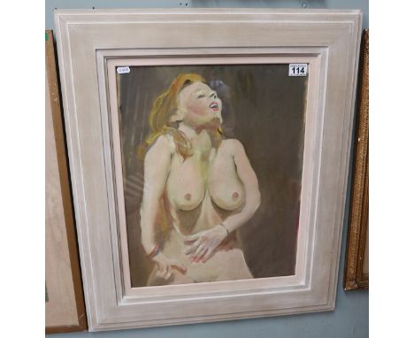 Oil - Portrait of nude - Image size: 50cm x 39cm