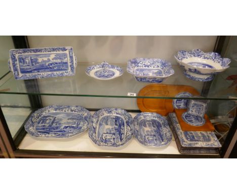 2 shelves of Spode