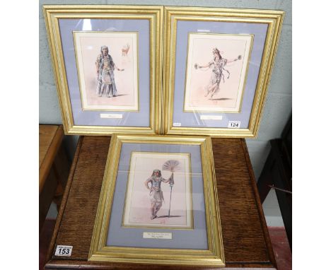 3 L/E prints - Costume sketch for Aida, including Giuseppe Verdi for the performance at Paris, Salle Garnier March 22, 1880