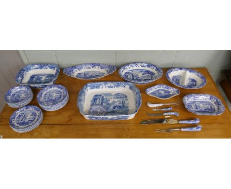 Collection of blue &amp; white Spode