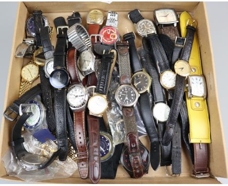 Large collection of watches to include examples marked Rotary, Raymond Weil, Firetrap etc