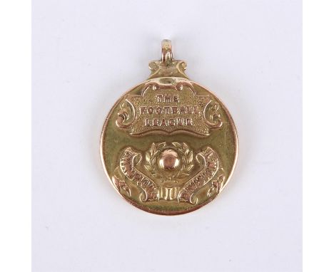 Liverpool Champions Medal awarded to John McNab - Gold hall-marked medal for the season 1922-23, inscribed 'The Football Leag