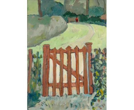 Judy Strafford (1932-2018), The Garden Gate, oil on canvas, 39 x 29cm.
ARR