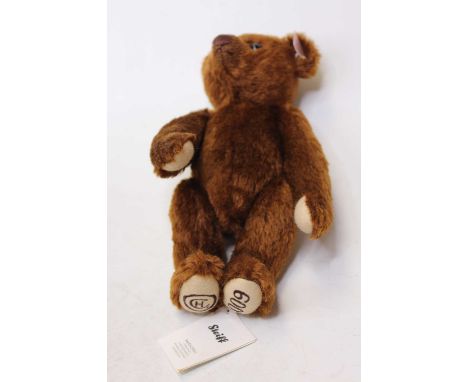 A modern Steiff teddy-bear 'George', the Hotel Chocolat Chocolate Tasting Club Bear, in brown mohair, limited edition No.795/