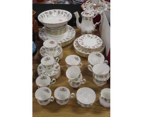 A Royal Albert six-place setting dinner and tea service, in the Winsome pattern