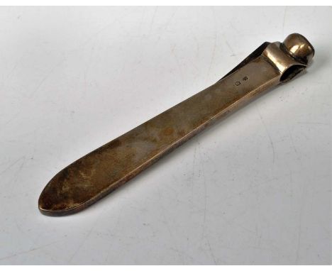 A late Victorian silver mounted cigar cutter, Birmingham 1896, 12.5cm 