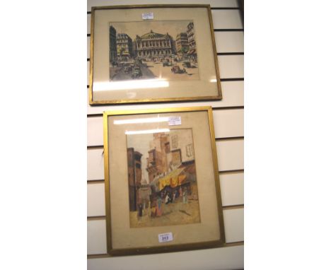 R. Brown 1906 watercolour plus another