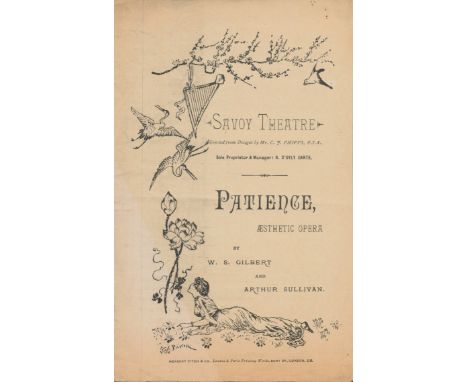 Patience or Bunthornes Bride. An aesthetic opera. Savoy Theatre. Circa. 1881. Erected from designs by Mr C. J. Phipps, F.S.A.
