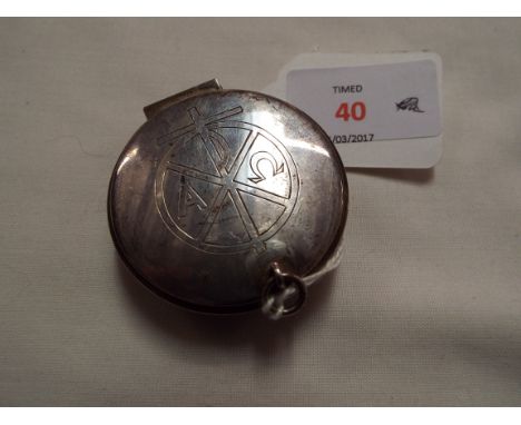 A London 1983 silver and gilt patch box