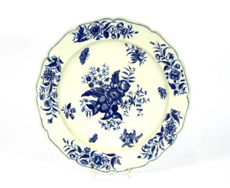 A Worcester "Pine cone" pattern charger, with scallop border, 38cm dia., crescent mark to  base