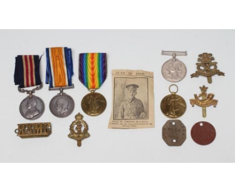TWO FAMILIES OF FIRST WORLD WAR MEDALS, the first awarded to Private W. Jarmin of The Royal Army Medical Corp, comprising The