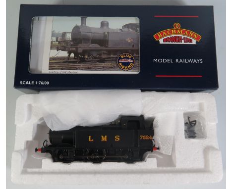 A Bachmann Branch-Line OO-Gauge 32-227 3F Jinty LMS 7524 Black, boxed as new 