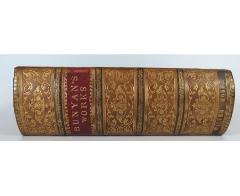 Bunyan's Works with lectures by The Rev. R. Maguire, The London Printing &amp; Publishing Co. (in tooled gilt full leather bo