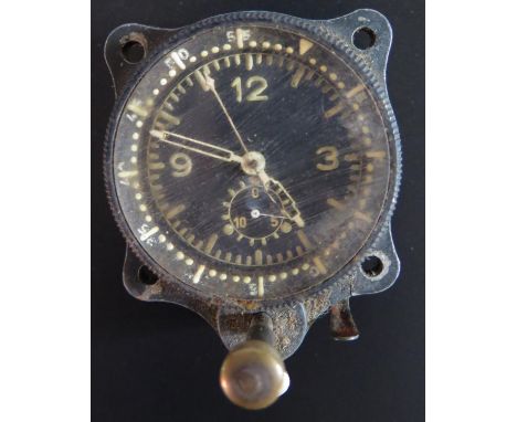 An Early Cockpit Manual Clock with stopwatch, back stamped 'Borduor'? '699235', A/F 
