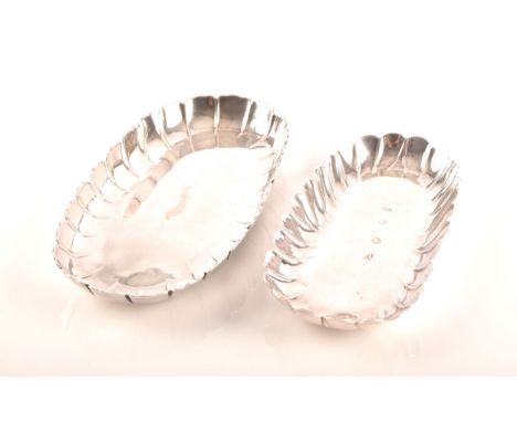 Two rare&nbsp;George I Britannia silver spoon dishes, the smaller dish hallmarked London 1716 by&nbsp;James Goodwin, the larg