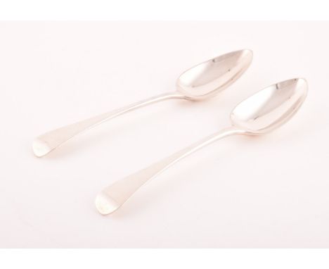 A pair of George III silver table spoons, hallmarked London 1796, by William Eley&nbsp;I &amp; William Fearn, old English pat