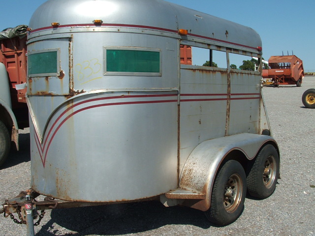 Lot 833 Stidham 2 Horse Trailer