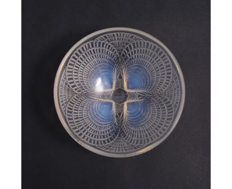 René Lalique,  'Coquilles' an opalescent glass bowl, designed 1924, engraved 'R. Lalique France', 13cm diam.Marcilhac no 3204