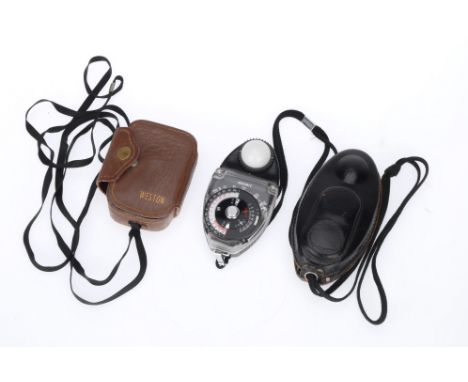A Pair of Exposure Meters, comprising a Sekonic Studio Deluxe, body VG, responds to light, in soft case, and a Weston Model 8
