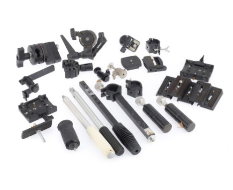 A Mixed Selection of Camera Grip, to include tripod plates, plate bases, arms, etc,