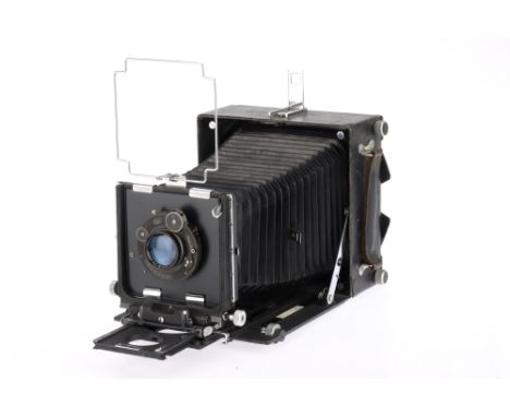 A MPP Micro Technical 5x4" Camera, body, F-G, bellows extends and locks, not light tested, with lens board, Compur shutter, w