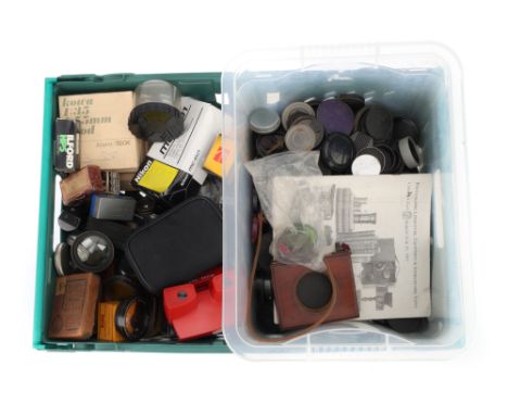 A Large Selection of Mixed Photographica, to include many caps of various makes, exposure meters, mechanical self-timers, sev