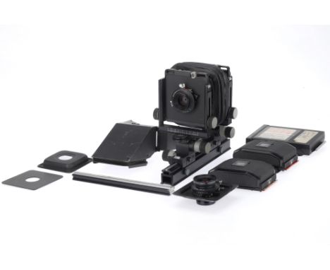 An Arca Swiss Monorail 6 x 9cm Camera Outfit black, with a Schneider-Kreuznach Super Angulon f/5.6 47mm and a Rodenstock Siro