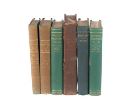 Books on Algae including Arthur Hill Hassall M.D. A History of the British Freshwater Algae, 1852 vol.I (text) &amp; vol.II (