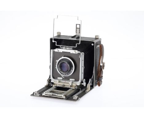 A M.P.P. Micro Technical Mark VI 5x4in. Camera black, 1952-56, serial no.6520, with a Schneider-Kreuznach Xenar f/4.5 150mm l