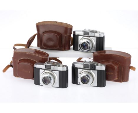 A Trio of MPP Iloca IL Viewfinder Cameras, to include serial 910960457, shutter working, light meter responds, serial 9056663