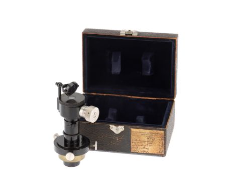A Substage Spectroscope By Carl Zeiss Jena, German, c.1900, engraved 'CARL ZEISS JENA Nr.205', with substage mount, with cent