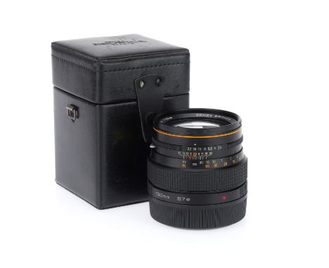 A Zenza Bronica Zenzanon-S f/3.5 150mm Medium Format Camera Lens black, serial number 15521094, body VG-E, optics G, with lig