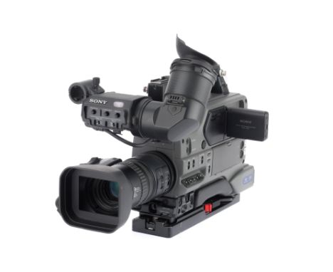 A Sony Digital Video Camera Recorder DSR-250P Professional Camcorder, silver, body G-VG, appears to be working at time of auc
