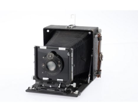 An MPP Micro Technical I, II, III 5x4" Camera, black, serial number 2013, body F-G, some wear to leather on base, bellows ext