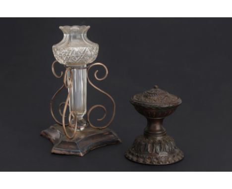 2 Unusual Medical Related Items, including a Victorian Brass Door knob with a label that reads 'Original Door Knob from 88 Ha