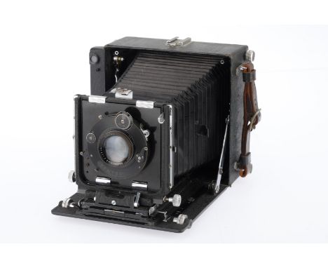 An MPP Micro Technical I, II, III 5x4" Camera, black, serial number 1780, body F-G, some wear to leather on base, bellows ext