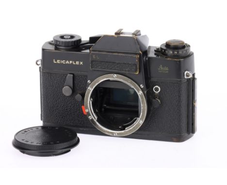 A Leicaflex SL 35mm SLR Camera, blackpaint, serial no. 1217838, body P-F, shutter wind lever travels but sticks approx. 1/2 w