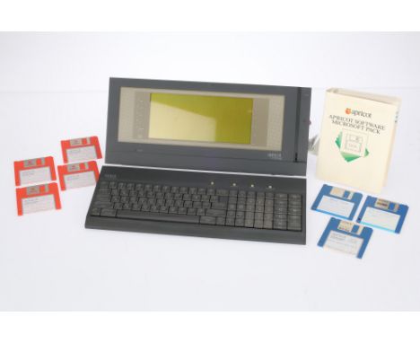 An Apricot Portable Computer, condition G, with manual, disks and hard plastic carry case, untested.