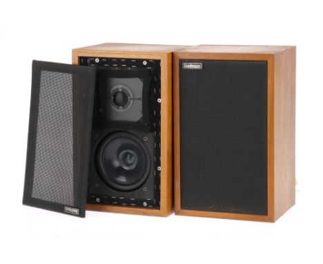 A Pair of Goodmans LS3/5A Monitor Loudspeakers, in G condition, 15Ω model, serial numbers 1596 &amp; 1597, untested,