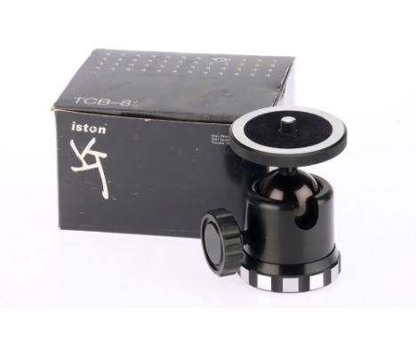 An Iston TCB-8v Tripod Head black/chrome, condition VG, in maker's box.