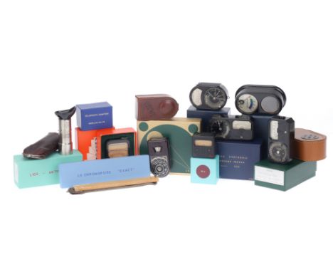 A Mixed Selection of Boxed Light Meters, from maker's including Weston, Lios, Amato,